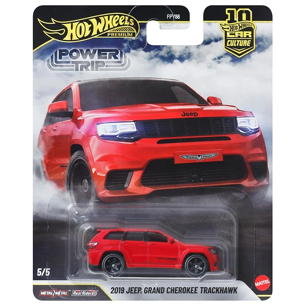 Hot Wheels Premium Power Trip 2019 Jeep Grand Cherokee Trackhawk.