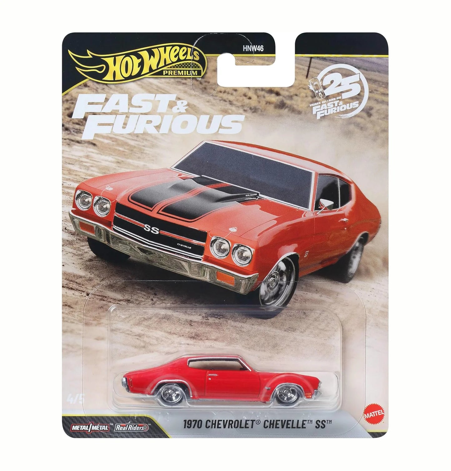 Hot Wheels Premium Rápidos y Furiosos 1970 Chevrolet Chevelle SS.