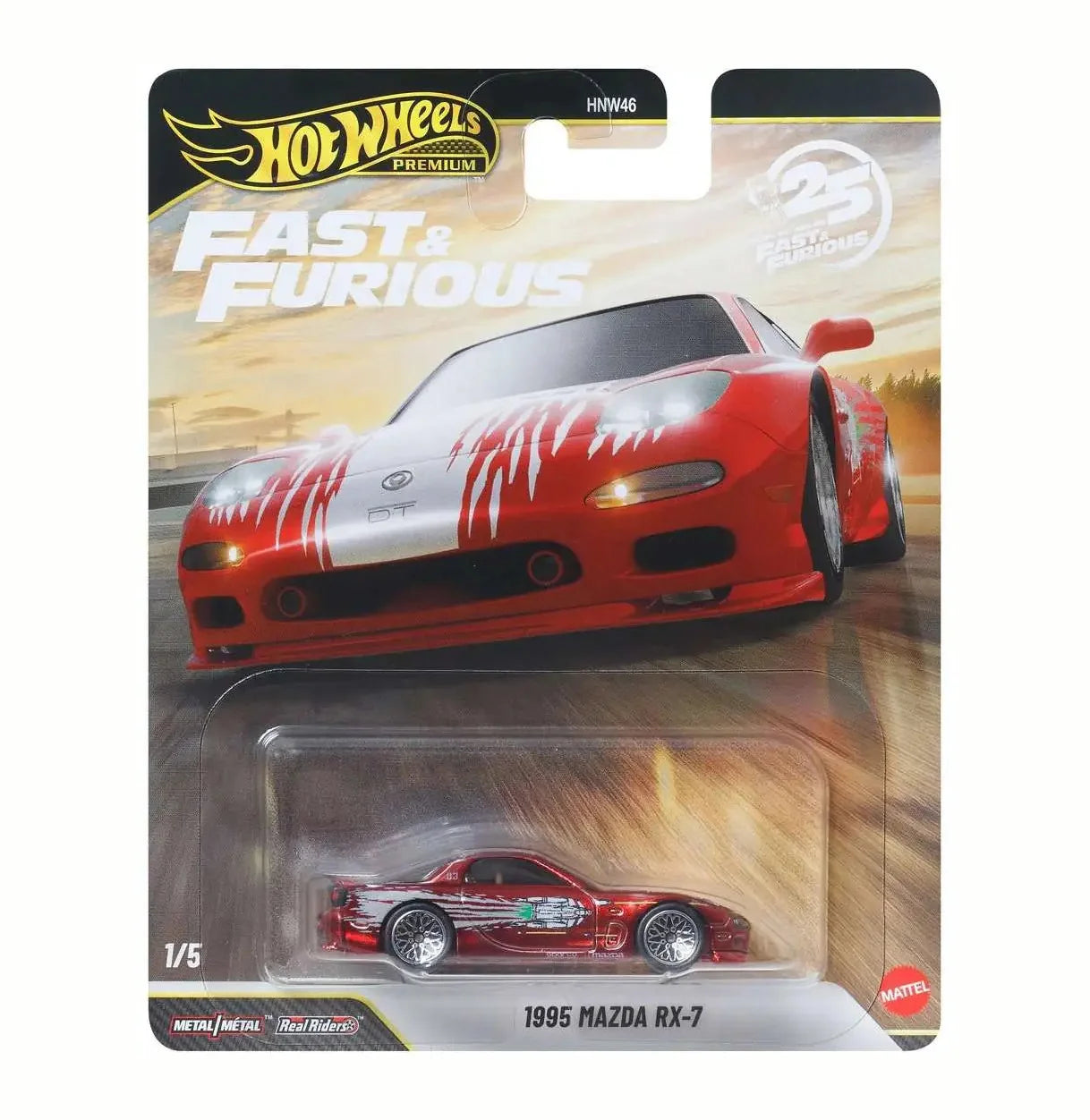 Hot Wheels Premium Rápidos y Furiosos 1995 Mazda RX-7.