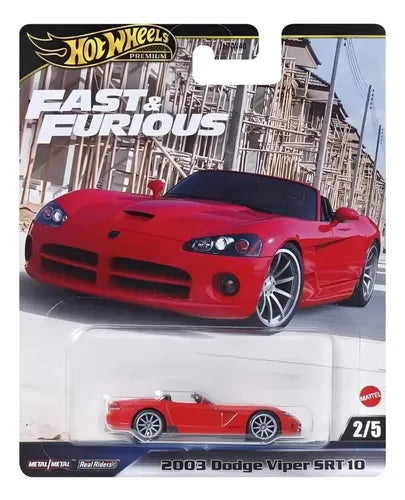 Hot Wheels Premium Rápidos y Furiosos 2003 Dodge Viper SRT 10.