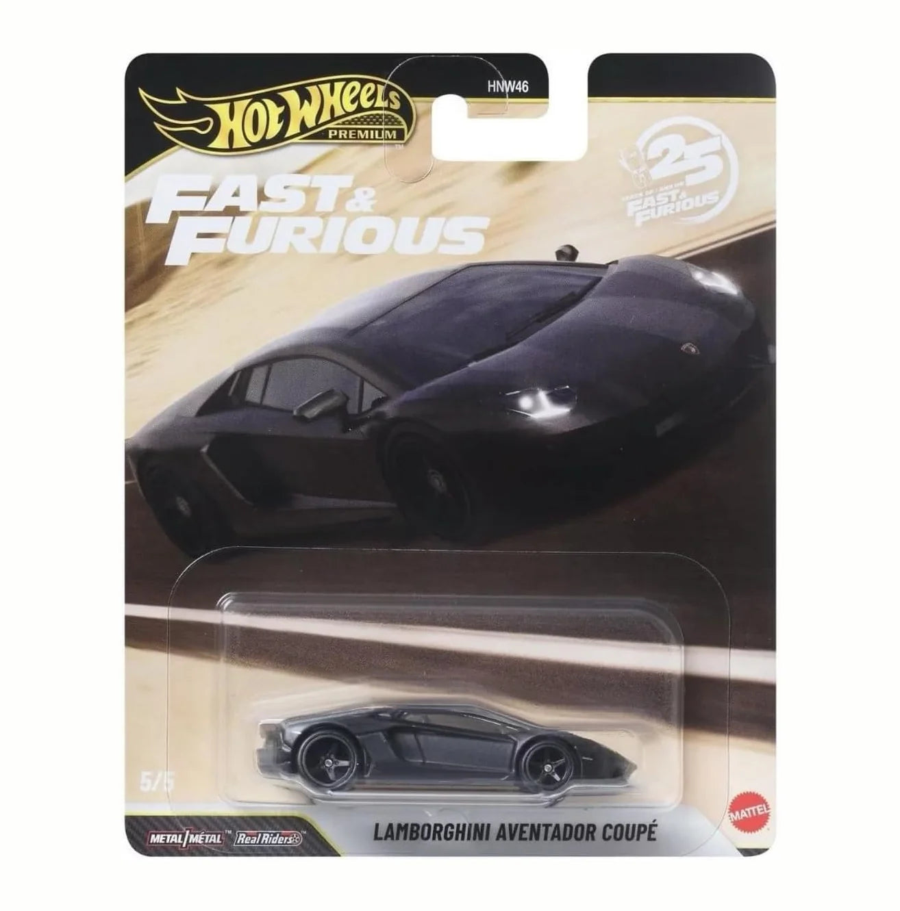 Hot Wheels Premium Rápidos y Furiosos Lamborghini Aventador Coupé.