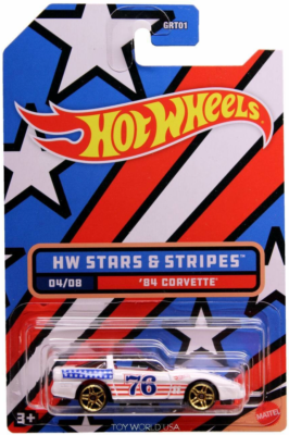 Hot Wheels Stars y Stripes 84 Corvette.