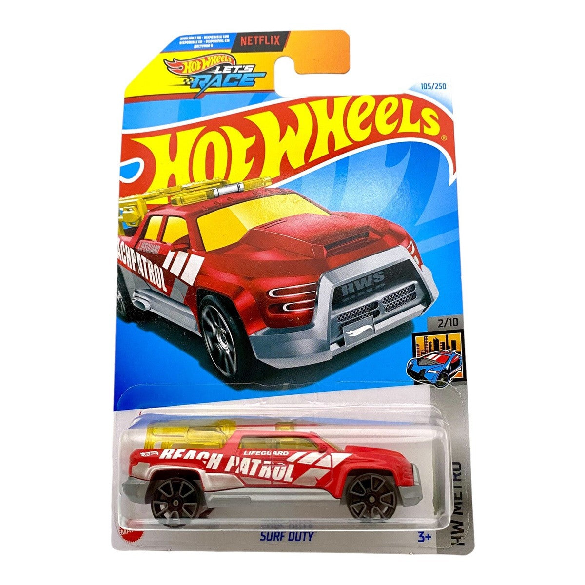 Hot Wheels Surf Duty Rojo.