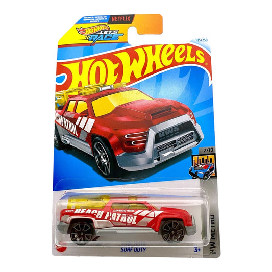 Hot Wheels Surf Duty Rojo.