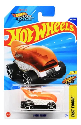 Hot Wheels Sushi Tuner Naranja.