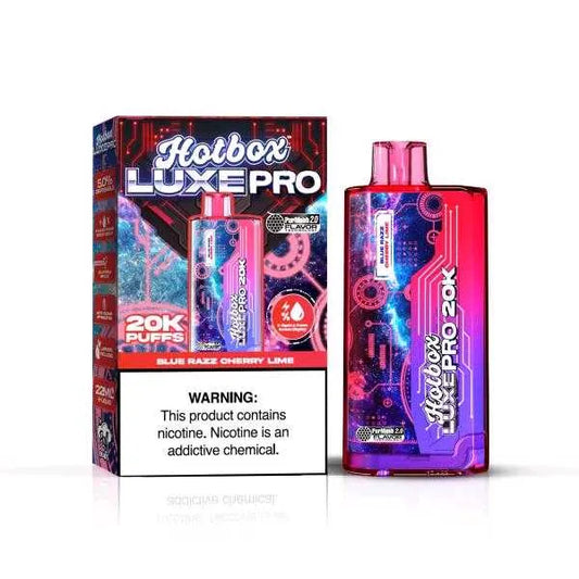 Hotbox Luxe Pro Blue Razz Cherry Lime 20000 puffs.