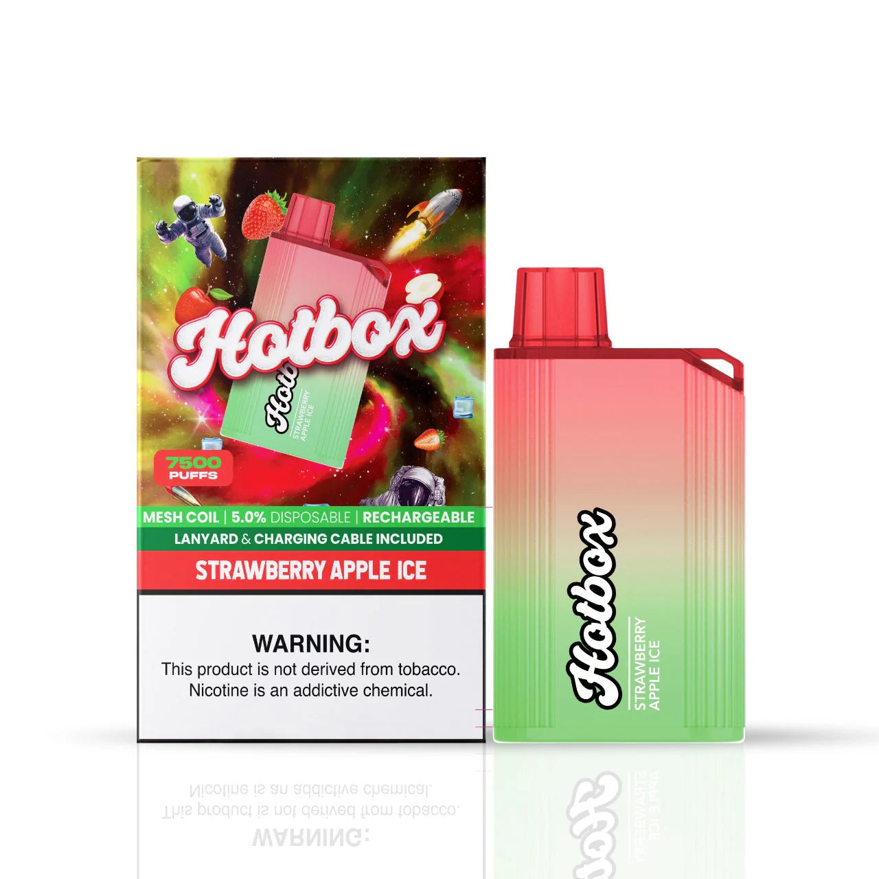 Hotbox Strawberry Apple Ice 7500 puffs.