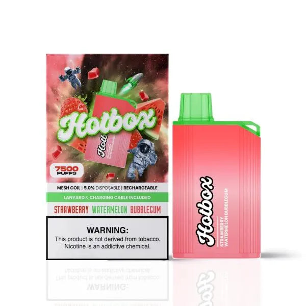 Hotbox Strawberry Watermelon Bubblegum 7500 puffs.