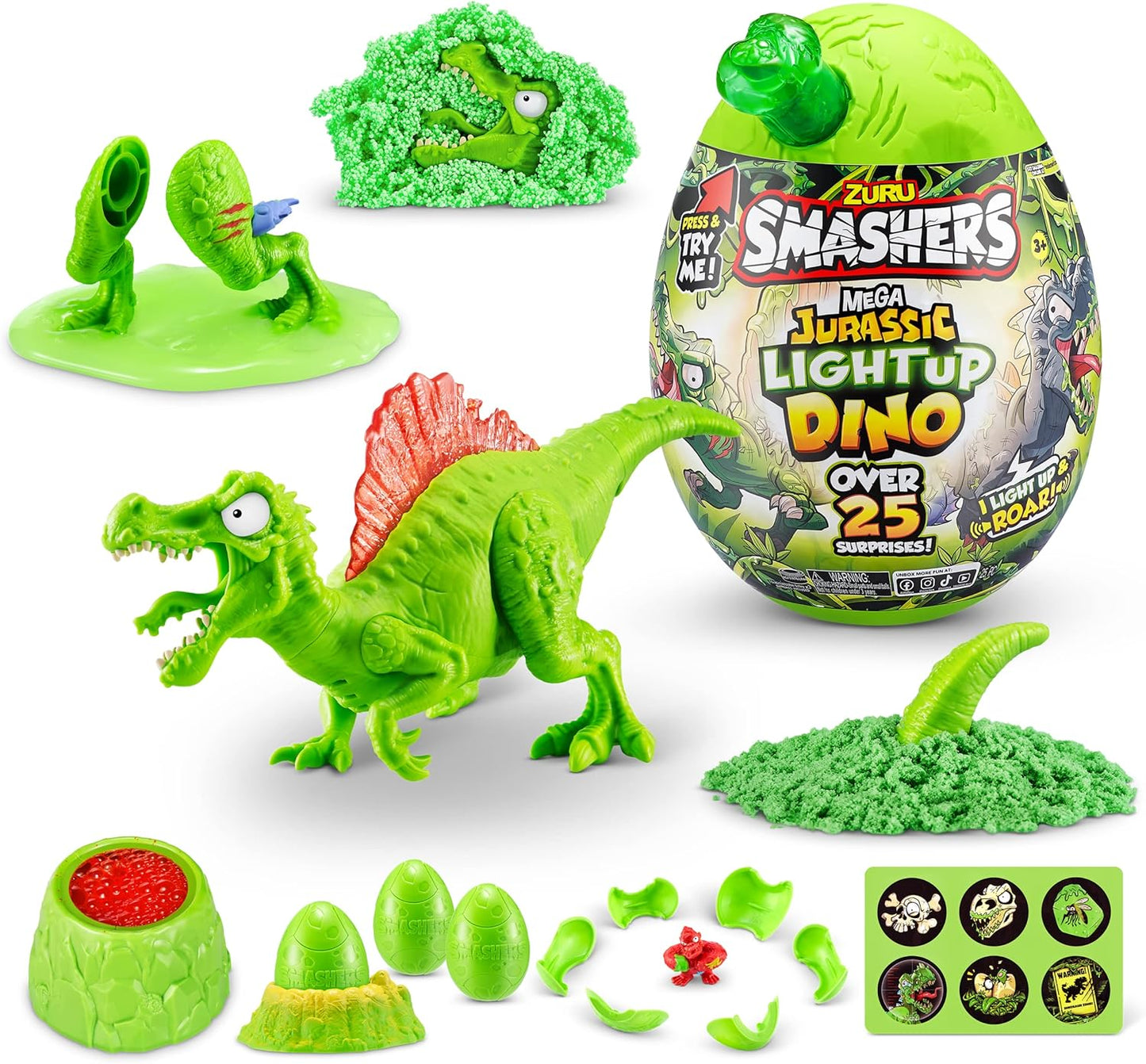 Huevo Zuru Smashers Mega Jurassic Lightup Dino.