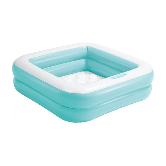Piscina Inflable Intex Cuadrada Celeste.