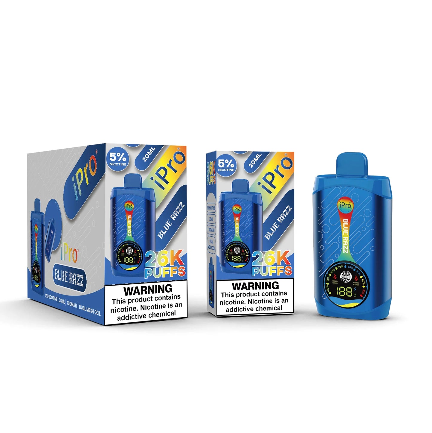 Ipro Blue Razz 26000 puffs.