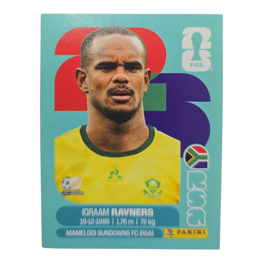 Iqraam Rayners RSA 18 Mundial 2026 Panini.