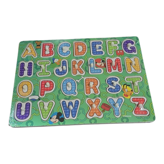 Juego Didáctico de Madera del Abecedario Disney Mickey Mouse Carnival Toys.