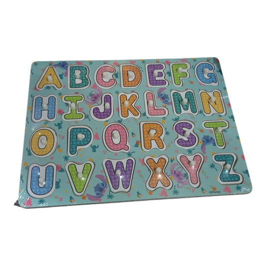 Juego Didáctico de Madera del Abecedario Disney Stitch Carnival Toys.