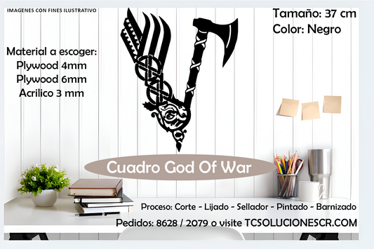 Cuadro Juego God Of War Hacha
