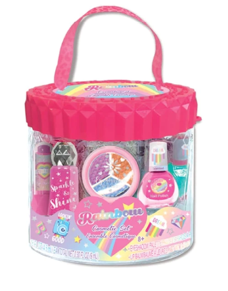 Juego de Cosméticos Arcoíris con Estuche.