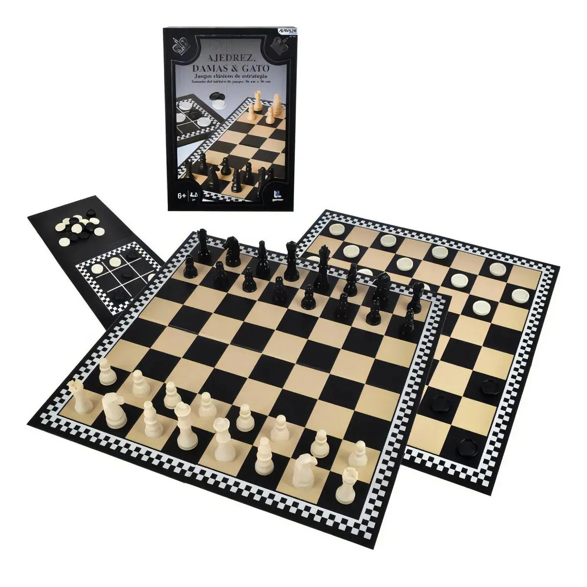 Juego de Mesa Ajedrez y Tres en Línea Pip Games.