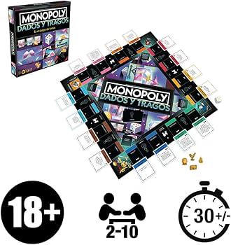 Juego de Mesa Monopoly Dados y Tragos.