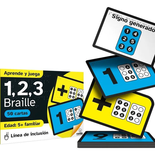 Juego de Mesa Ronda Aprende y Juega 1, 2, 3 Braille.