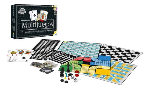 Juego de Mesa Ronda Multijuegos 16 en 1.