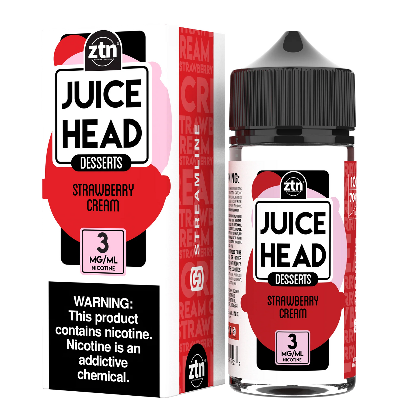 Juice Head Desserts Strawberry Cream 3mg.