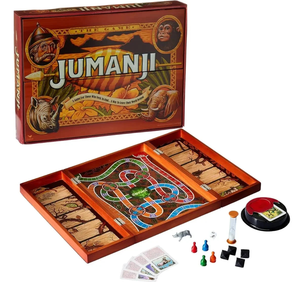 Jumanji en Caja de Madera Real.