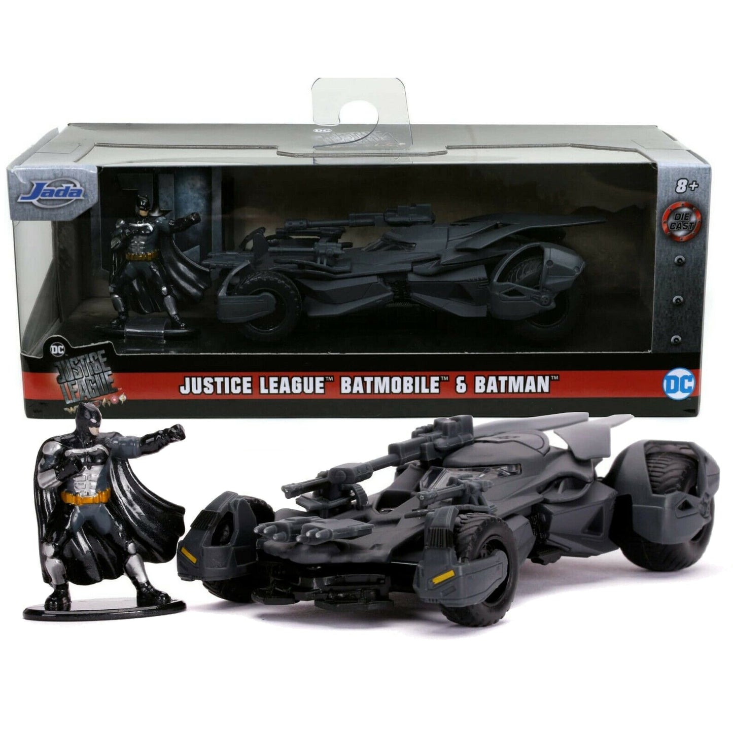 Justice League Batmobile y Batman Jada.