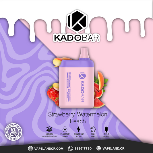 KADOBAR Strawberry Watermelon Peach 5000 puffs.
