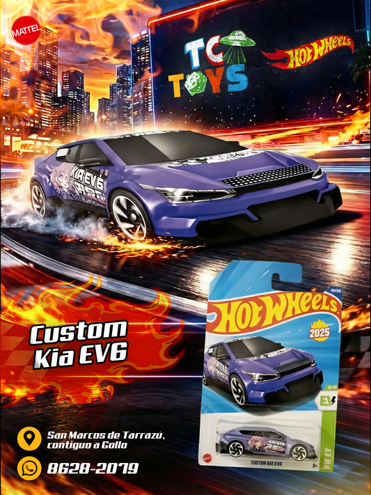 Hot Wheels Custom Kia EV6 Morado.
