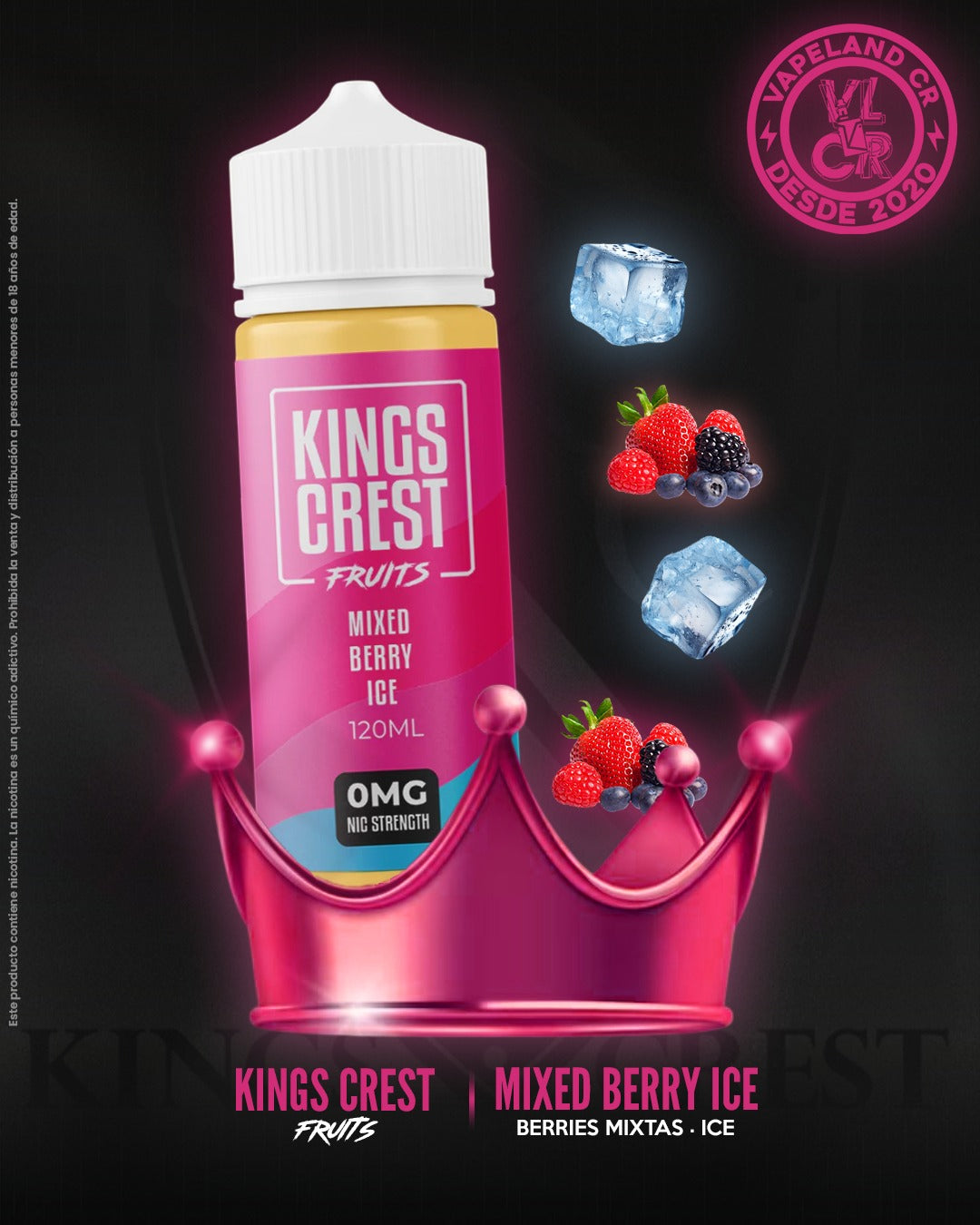 Kings Crest Fruits Mixed Berry Ice 3mg y 6mg.