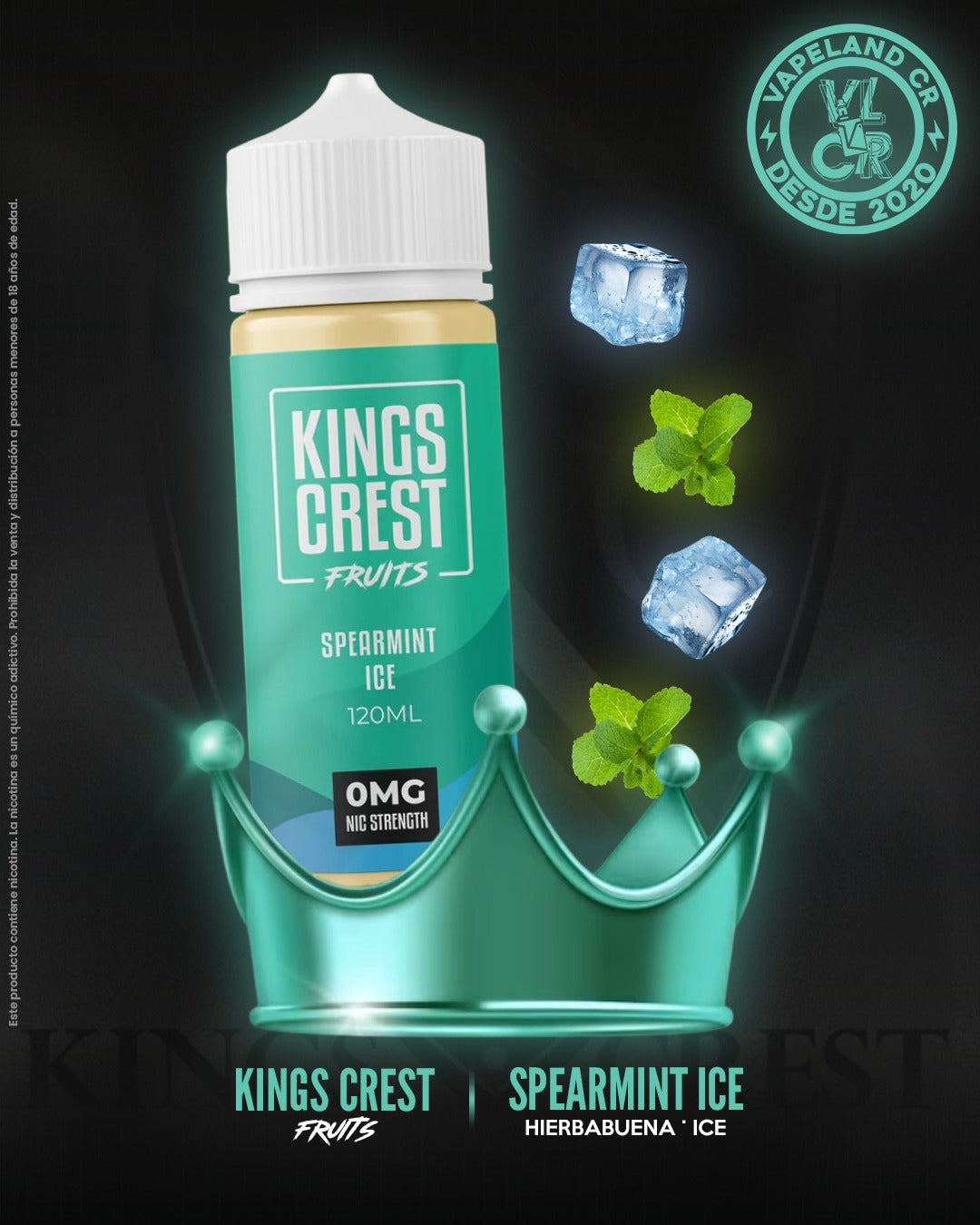 Kings Crest Fruits Spearmint Ice 3mg y 6mg.