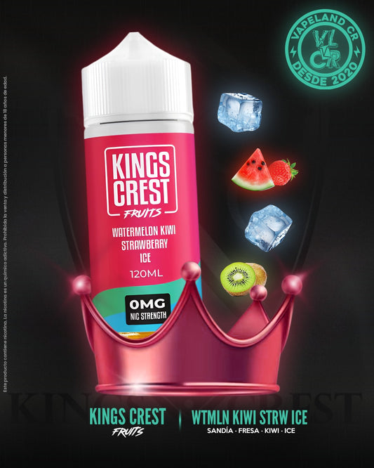 Kings Crest Fruits Watermelon Kiwi Strawberry Ice 3mg y 6mg.