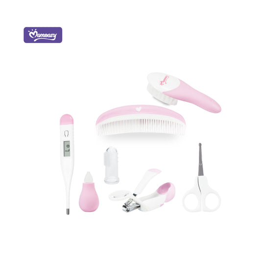 Kit de Viaje y Cuidado del Bebé Rosado Momeasy.