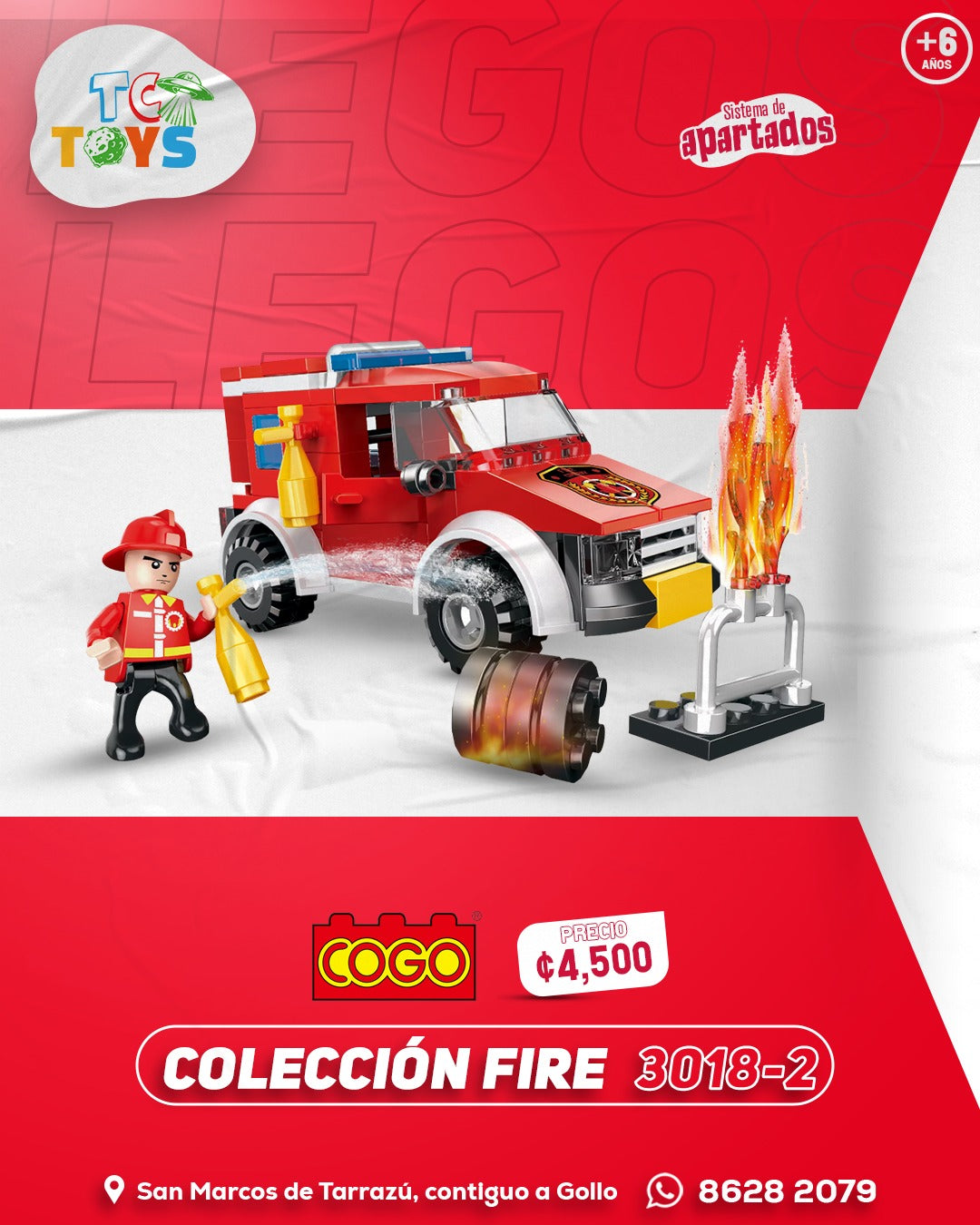 Lego COGO Fire 3 in 1 3018-2.