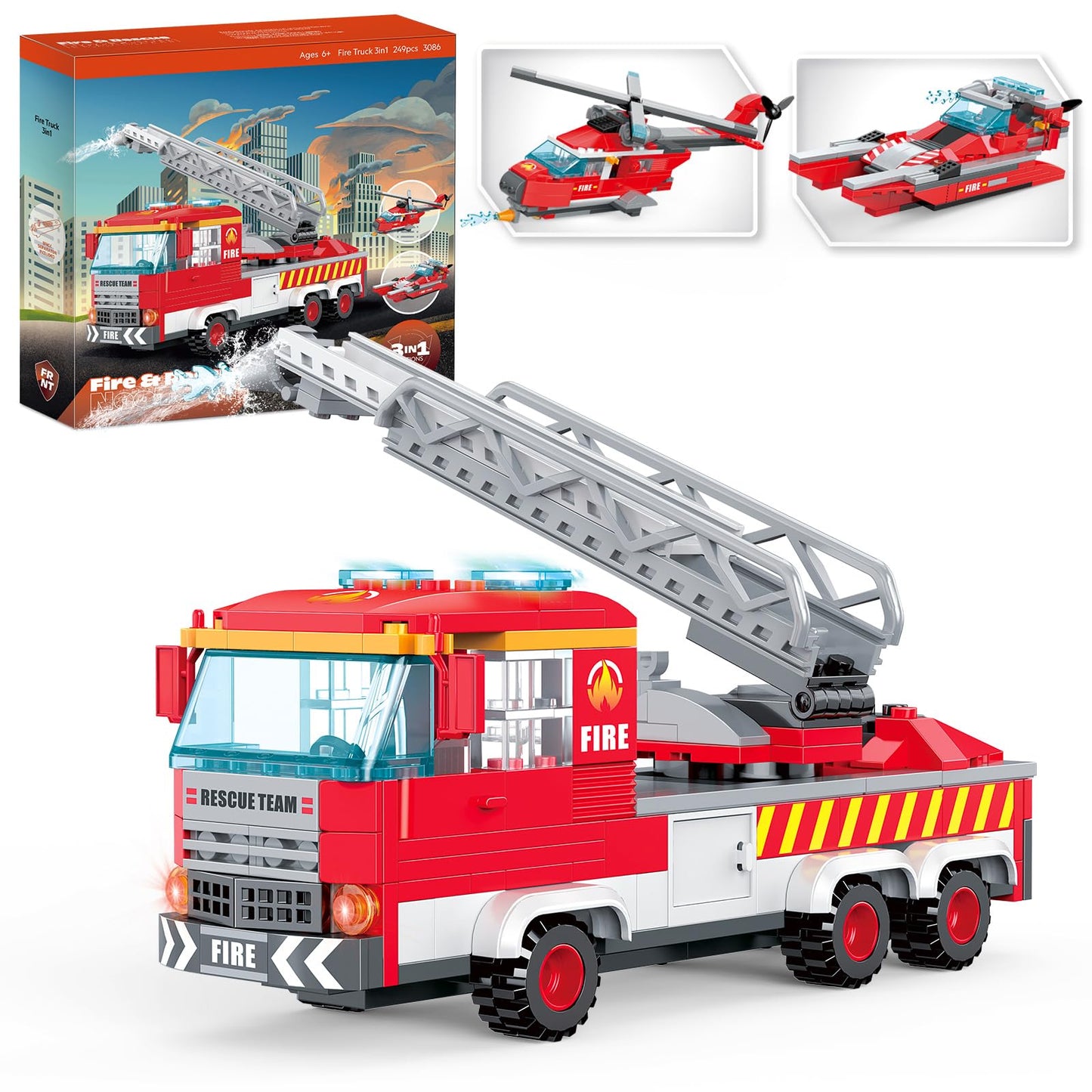 Lego COGO Fire & Rescue NeoTown 3 in 1 3086.