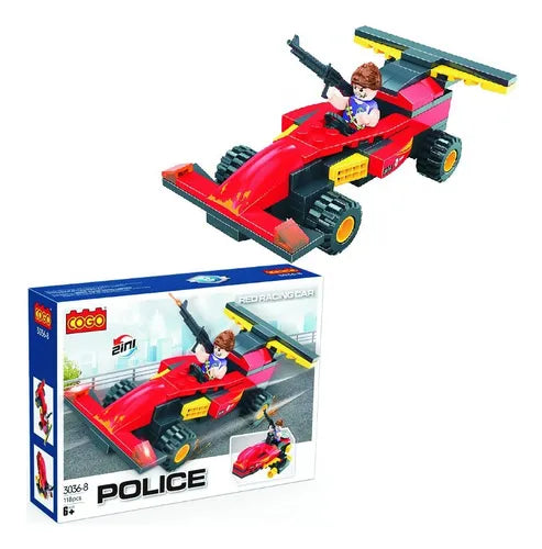 Lego COGO Police Red Racing Car 3036-8.