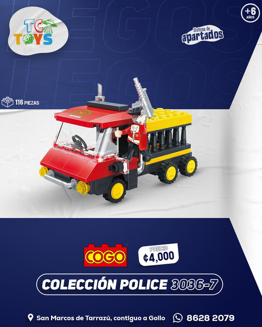 Lego COGO Police Red Truck 3036-7.