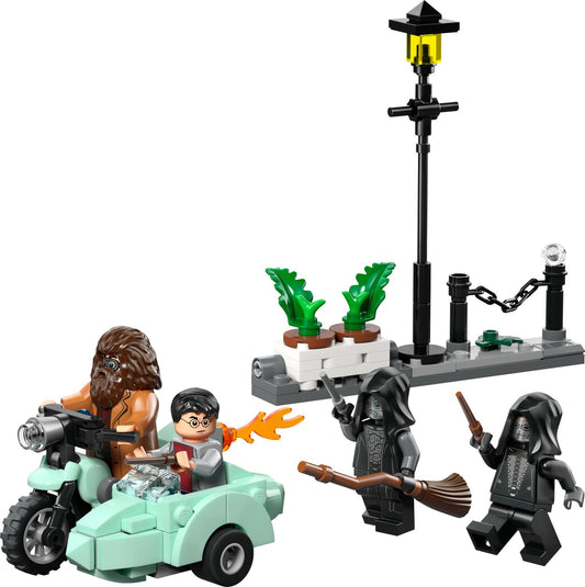 Lego Harry Potter Hagrid y Harry Escapan de Privet Drive.