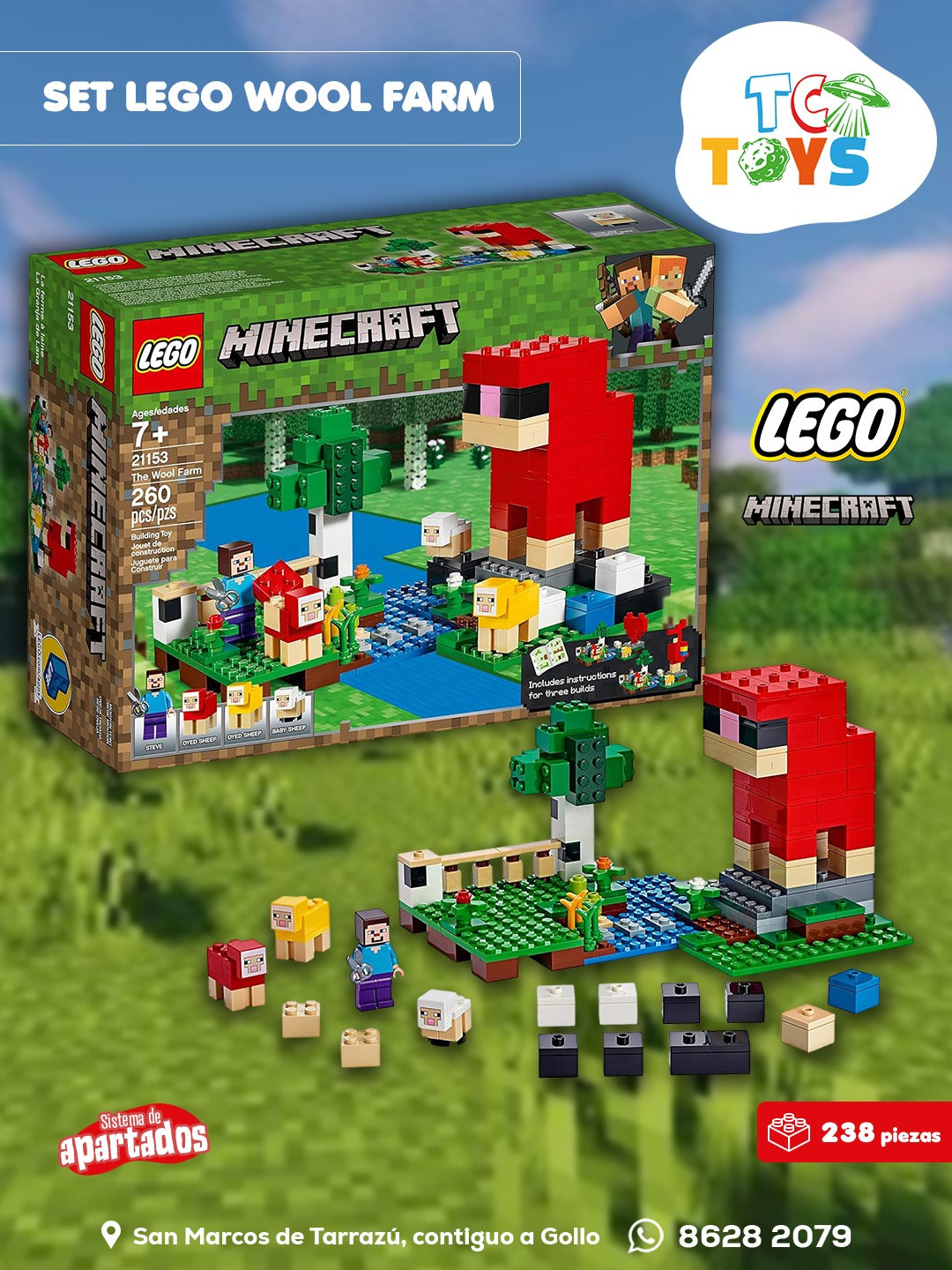 Lego Minecraft The Wool Farm 21153.