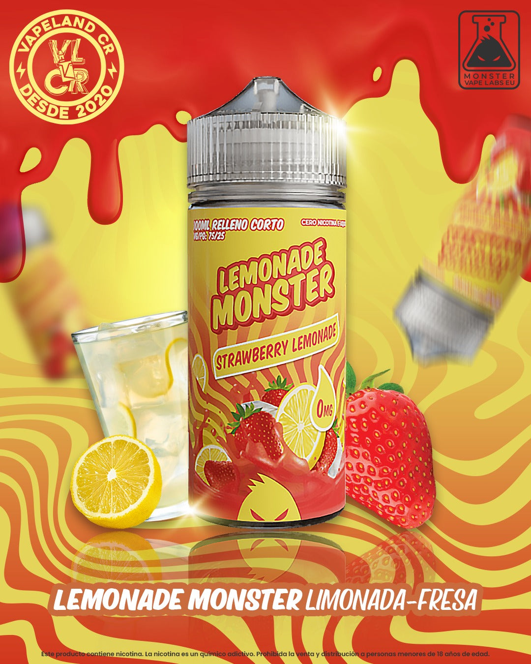 Lemonade Monster Strawberry Lemonade 3mg y 6mg.