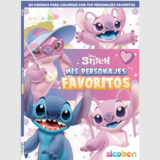Libro para Coloreal Disney Stitch Mis Personajes Favoritos Sicoben.