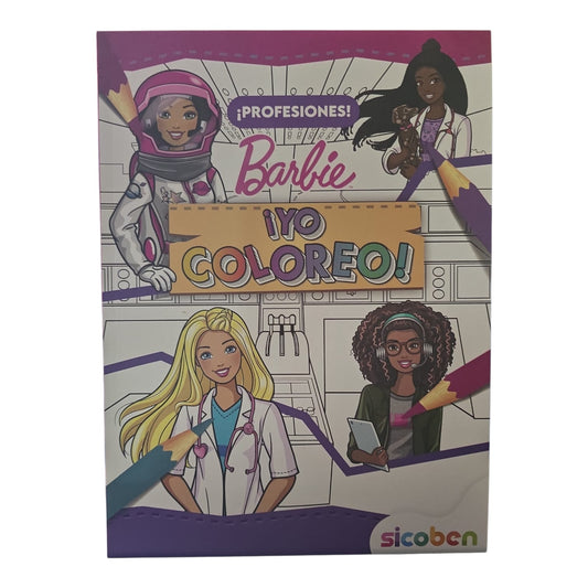 Libro para Colorear Barbie Profesiones Sicoben.