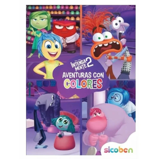 Libro para Colorear Disney Intensamente 2 Aventuras con Colores Sicoben.