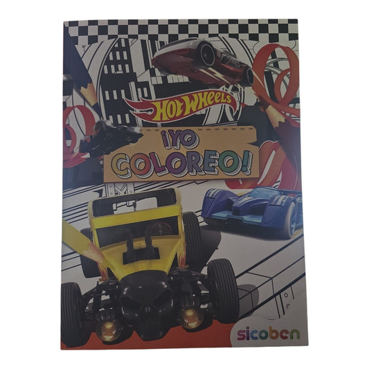 Libro para Colorear Hot Wheels ¡Yo Coloreo! Sicoben.