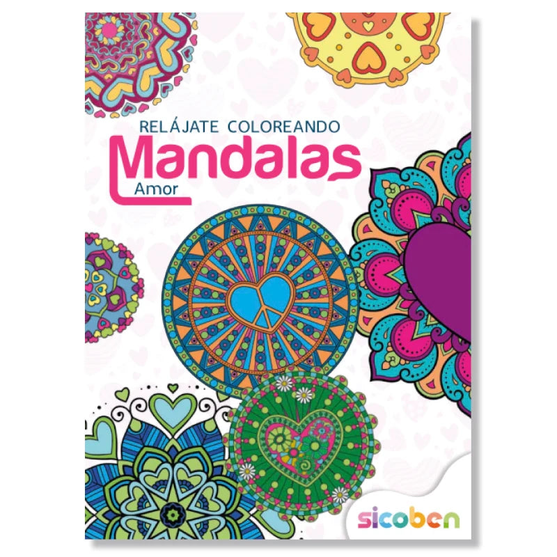 Libro para Colorear Mándalas Amor Sicoben.
