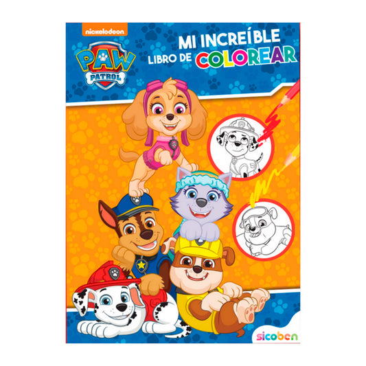 Libro para Colorear Paw Patrol Sicoben.