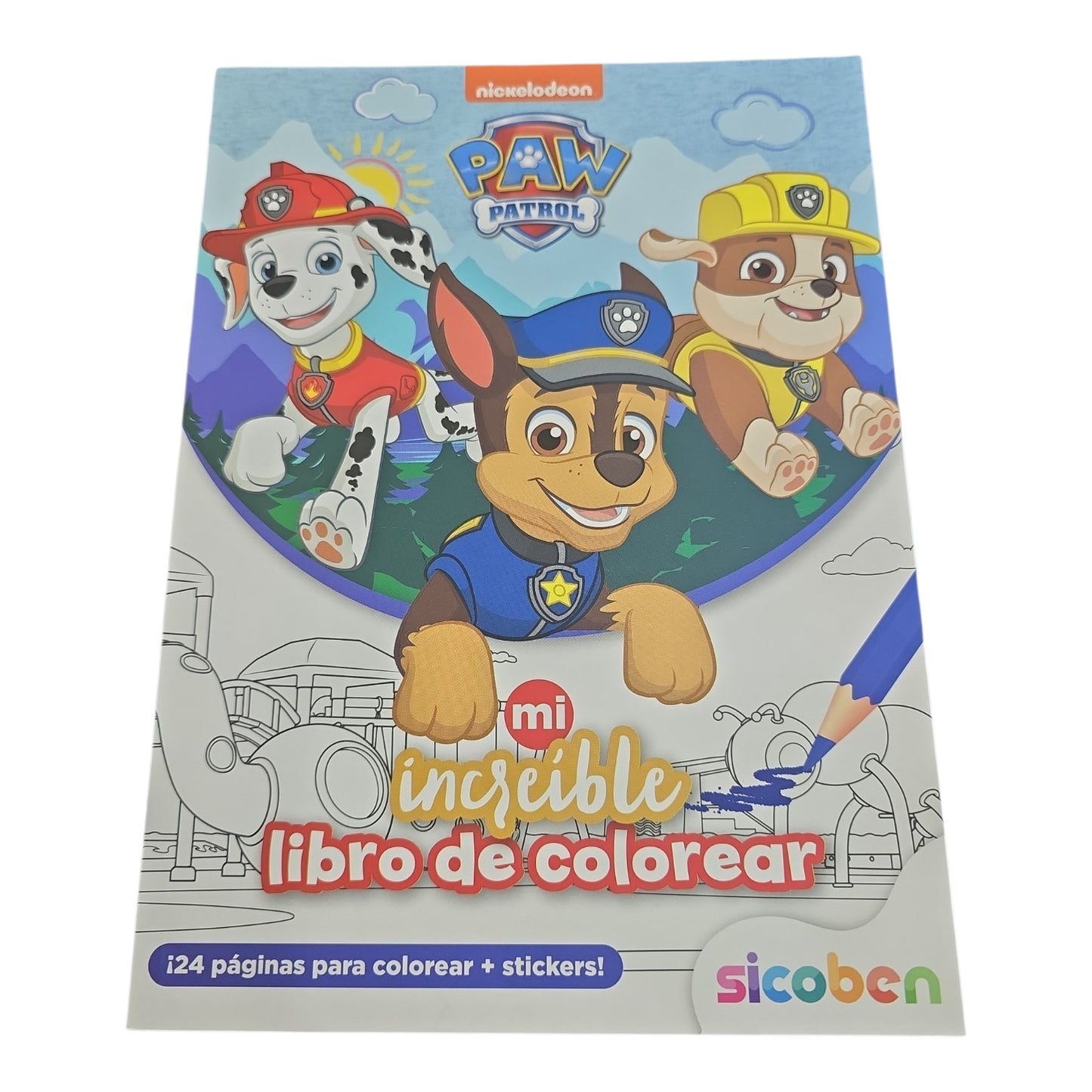Libro para Colorear Paw Patrol Sicoben.