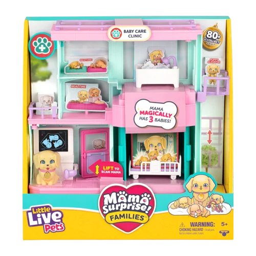 Little Live Pets Mamá Sorpresa Familia con Accesorios.