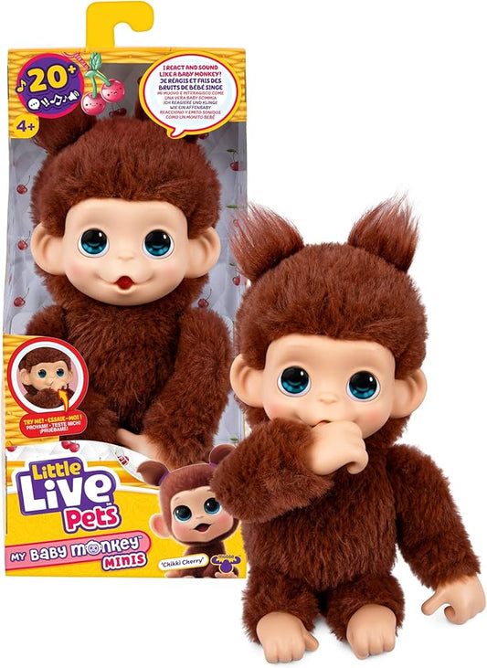 Little Live Pets My Baby Monkey Minis Chikki Cherry Moose.