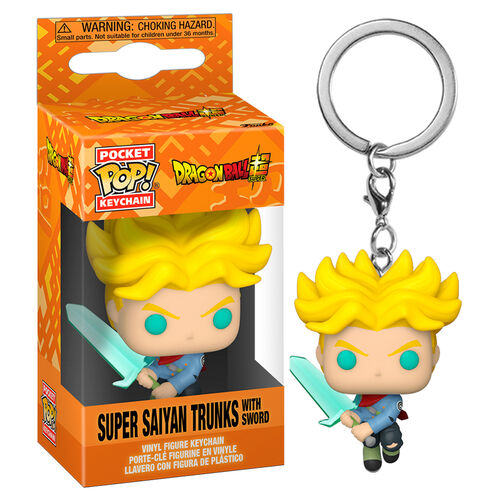 Llavero Funko Pop Dragon Ball Super Saiyan Trunks.